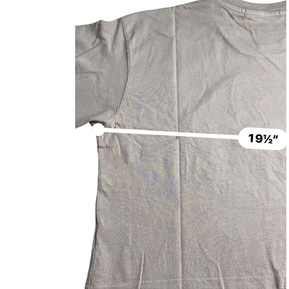 New! Daydreamer Women's Peace Sun Boxy Short Sleeve Crop Tee Taupe Tan XS NWT - Picture 12 of 16